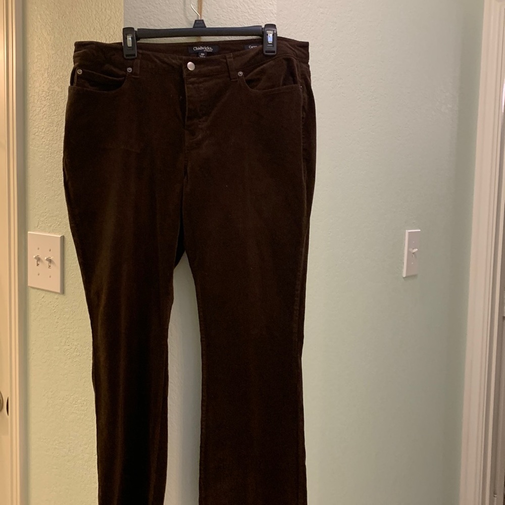 Vintage brown Chadwick’s corduroy boot cut pants -size 12